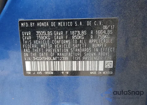 2018 Honda Fit Ex z USA, uszkodzony, nr VIN 3HGGK5H8XJM712399